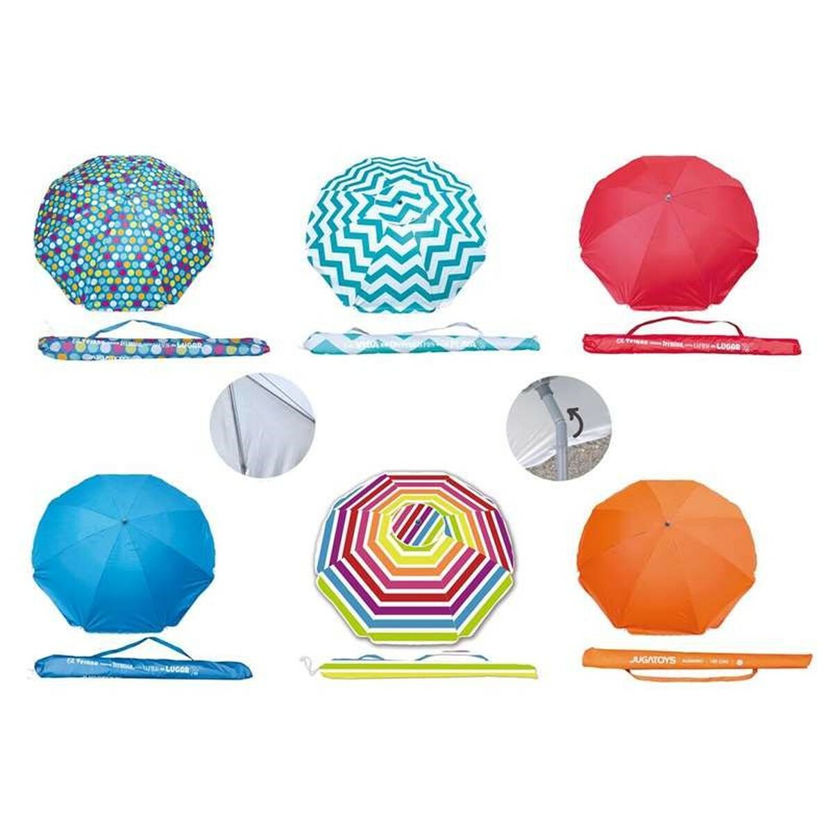 Sunshade  160 cm UV protection Polinylon 8 Rods Iron Sunshade  160 cm UV protection Polinylon 8 Rods Iron