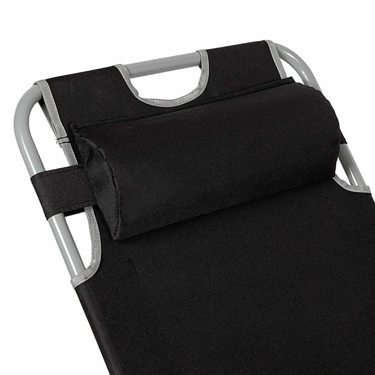 Reclining lounder Aktive Polyester 600D Steel Black 177 x 47 x 34 cm