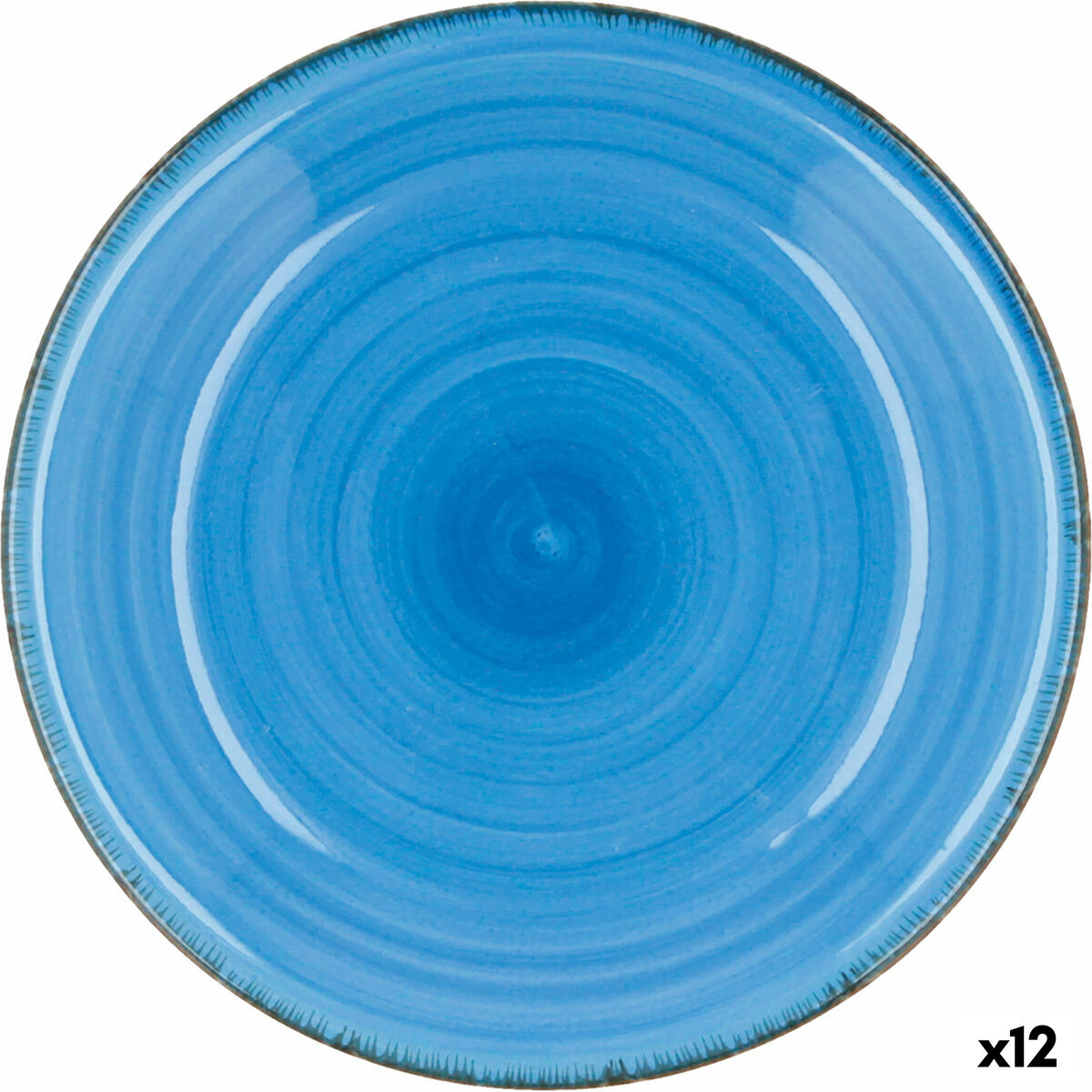 Deep Plate Quid Vita Blue Ceramic (ø 21,5 cm) (12 Units) Deep Plate Quid Vita Blue Ceramic (ø 21,5 cm) (12 Units)