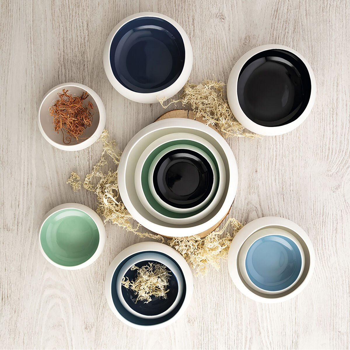 Snack Bowl Ariane Organic Blue Ceramic (6 Units)