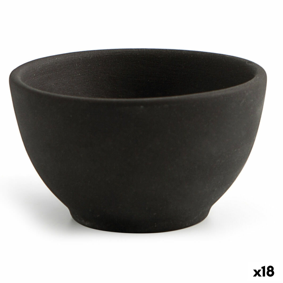 Snack Bowl Quid Mineral Gres Black Ceramic 9 x 5 cm (18 Units)