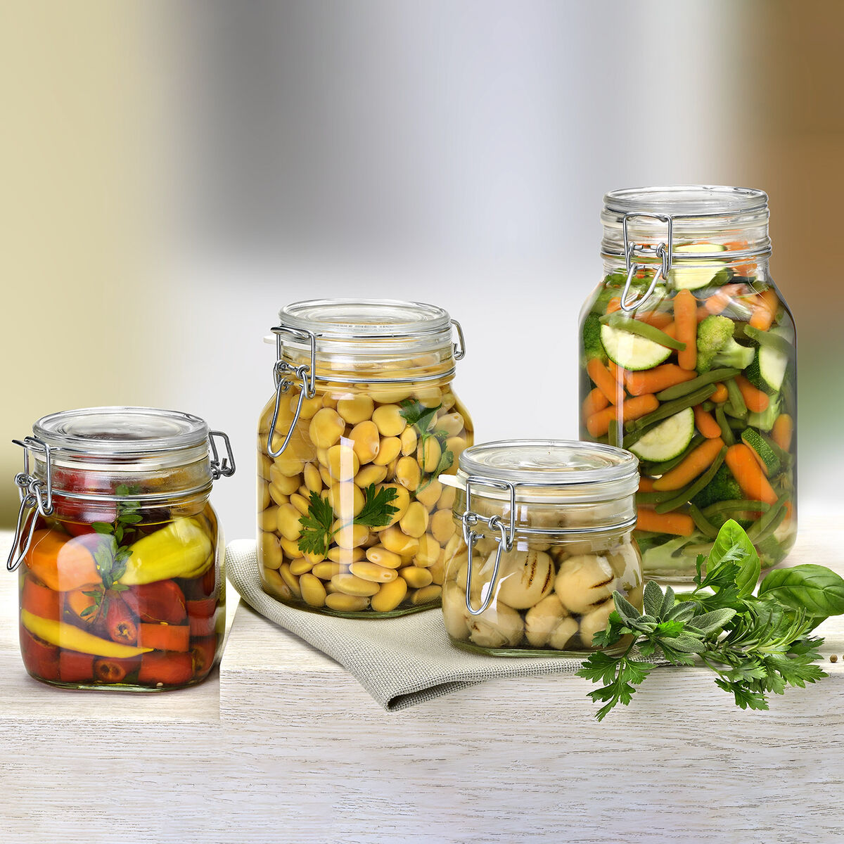Glass Jar Bormioli Rocco Fido Transparent (6 Units)