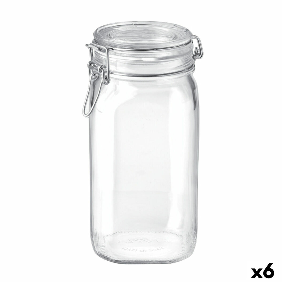 Glass Jar Bormioli Rocco Fido Transparent (6 Units)