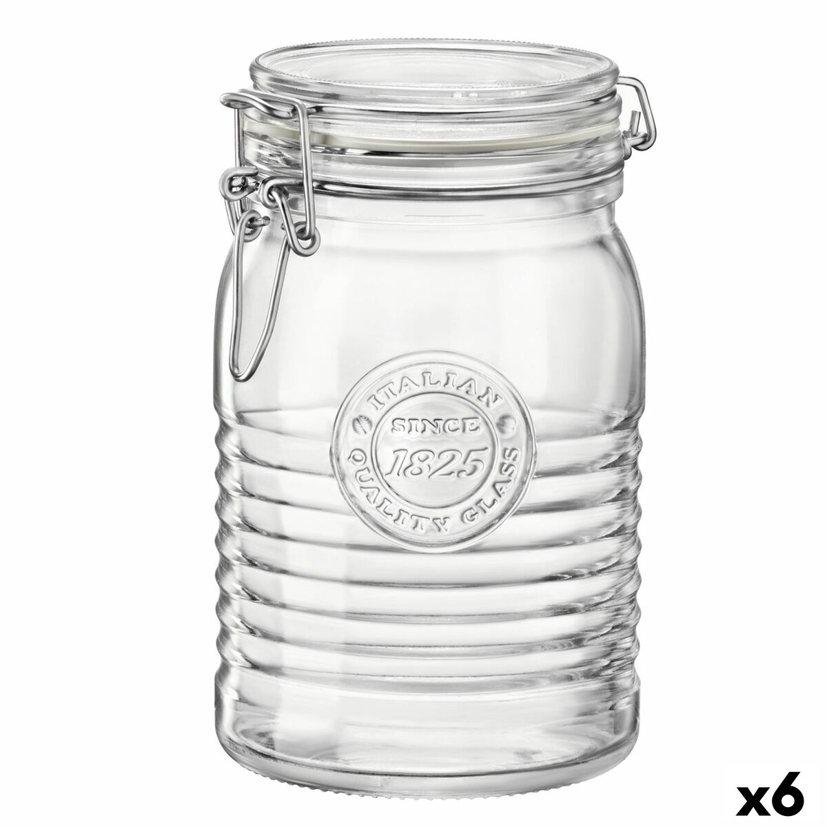 Glass Jar Bormioli Rocco Officina Transparent Glass 1,15 L (6 Units)