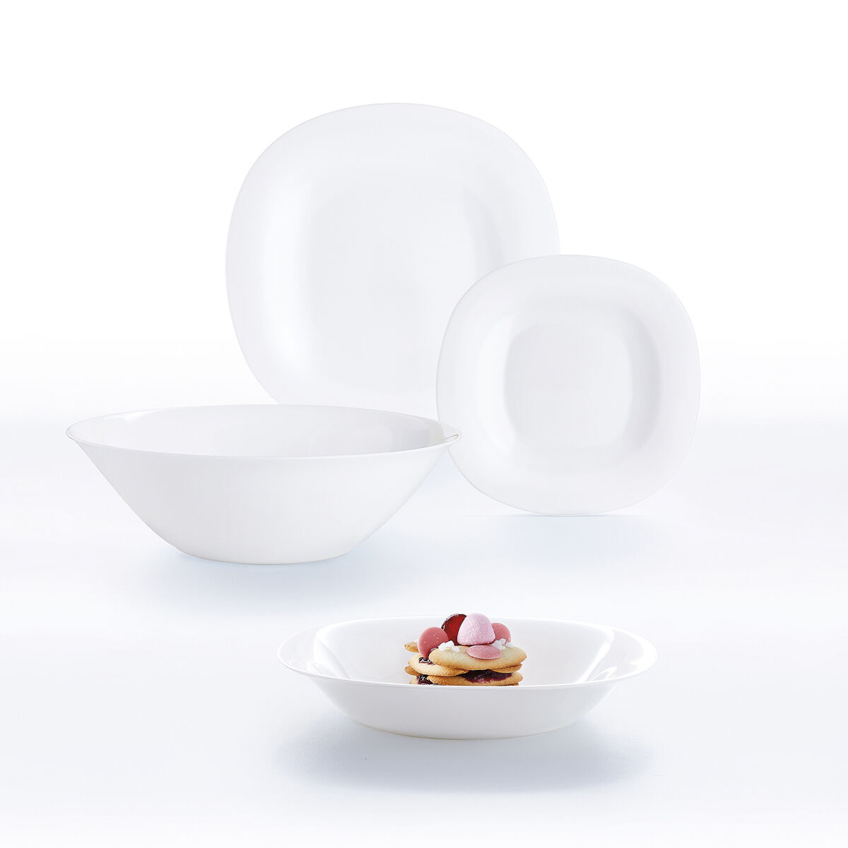 Salad Bowl Luminarc Carine Blanco White Glass 12 cm (24 Units)