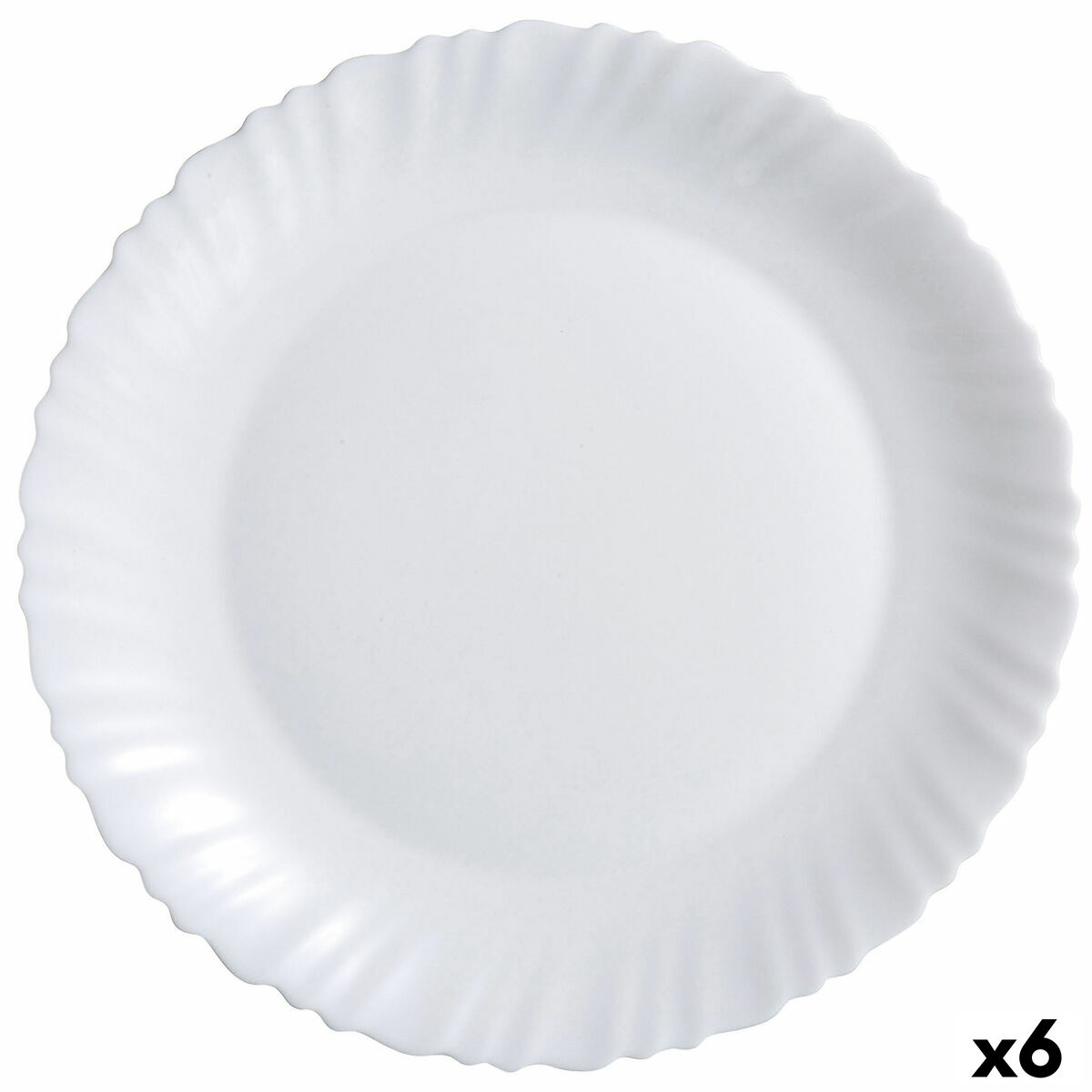 Serving Platter Luminarc Feston White Glass ( 30 cm) (6 Units)