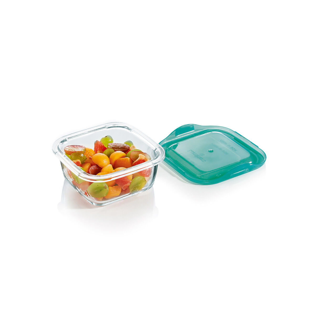 Square Lunch Box with Lid Luminarc Keep’n Lagon 10 x 5,4 cm Turquoise 380 ml Bicoloured Glass (6 Units)