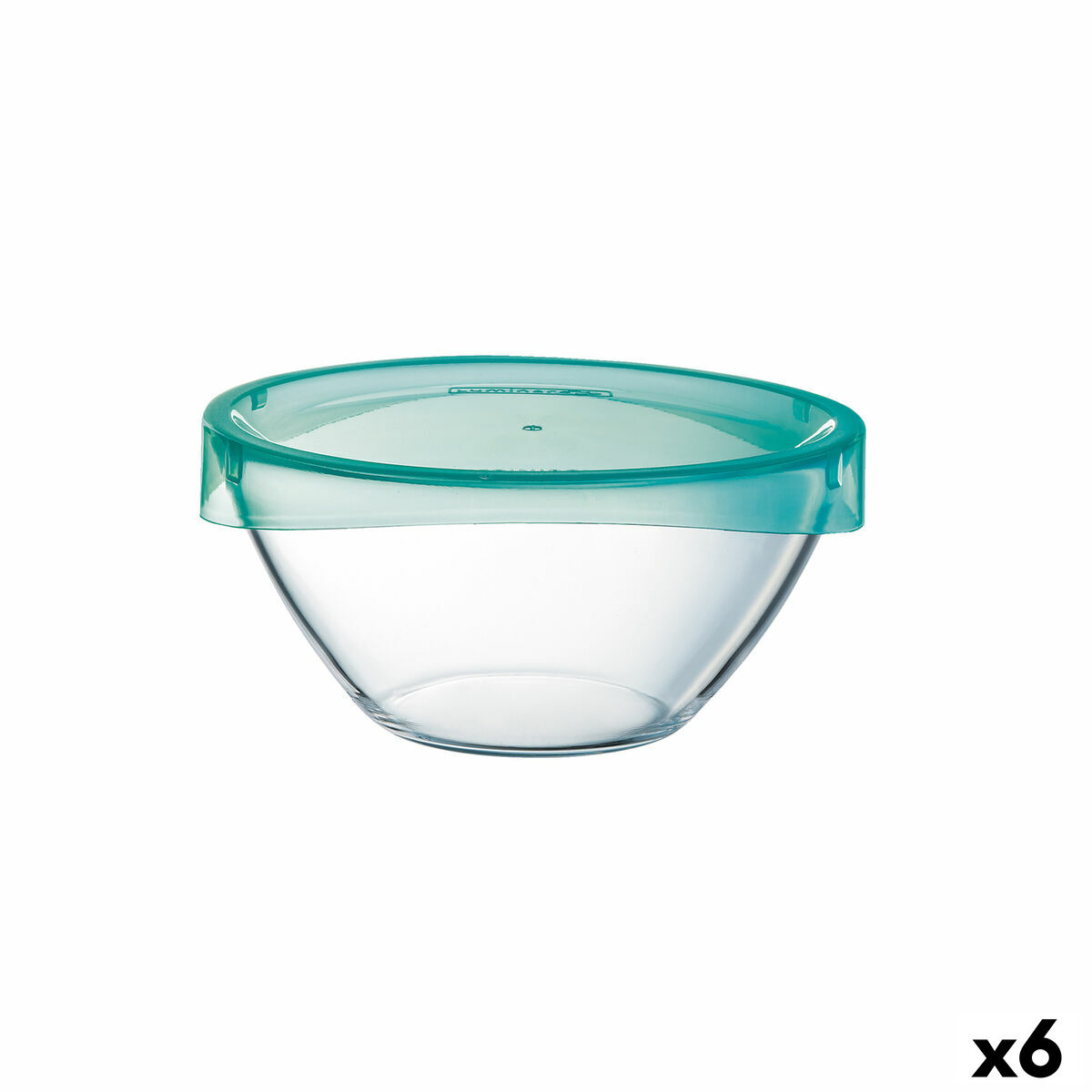 Salad Bowl Luminarc Keep’n Lagon Transparent With lid Glass Ø 17 cm (6 Units)
