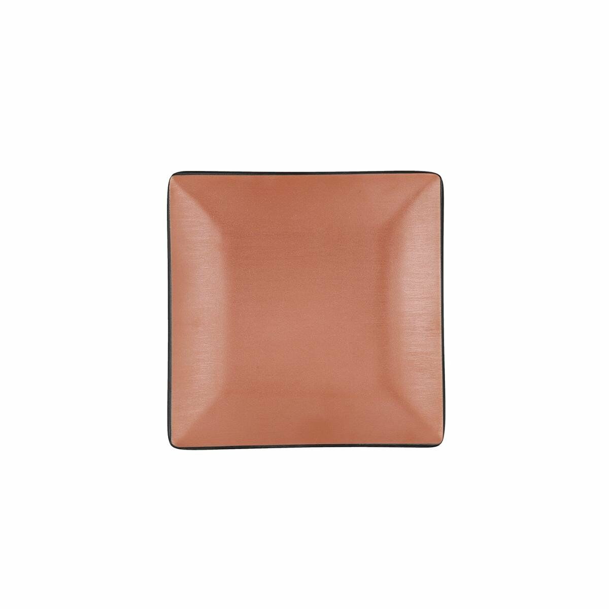 Flat Plate Bidasoa Gio Brown Plastic 18 x 18 cm (12 Units)