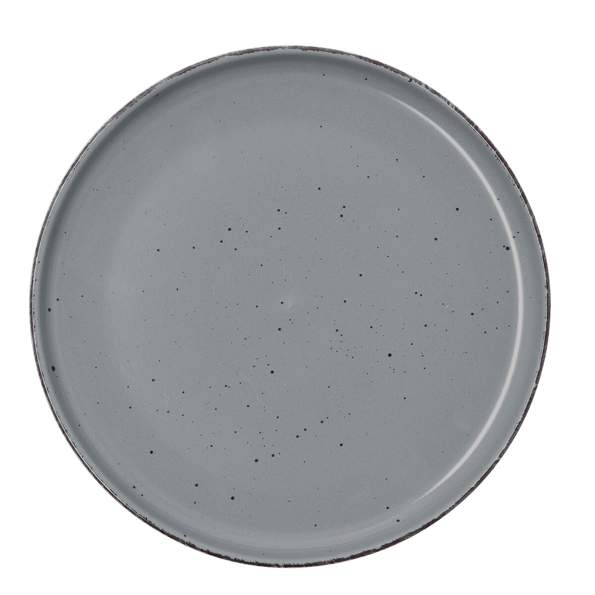 Flat Plate Quid Duna Grey Ceramic 26,5 x 2,8 cm (12 Units)
