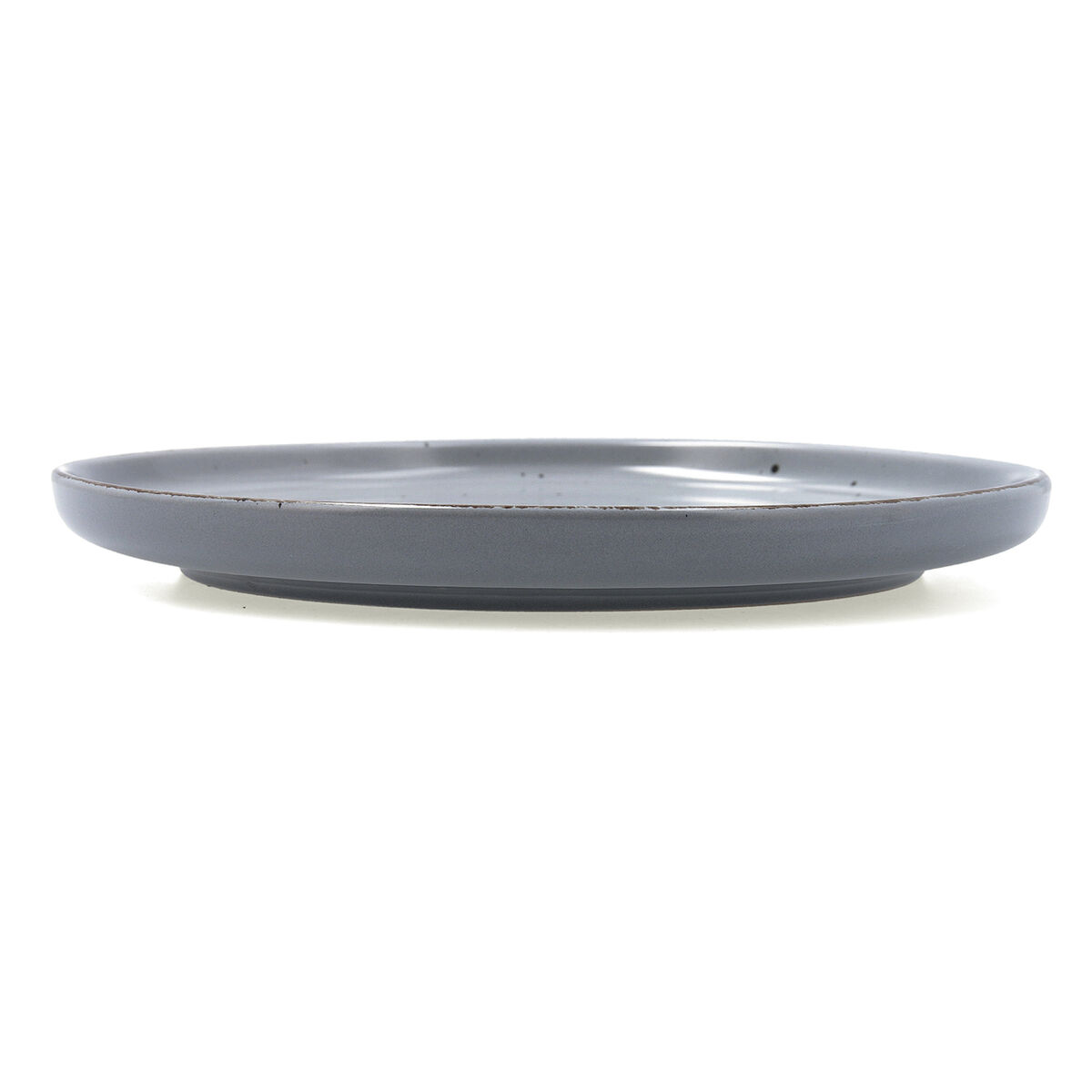 Flat Plate Quid Duna Grey Ceramic 26,5 x 2,8 cm (12 Units)
