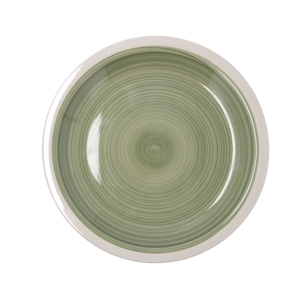 Flat Plate Quid Calypso Green Ceramic  27 cm (12 Units)