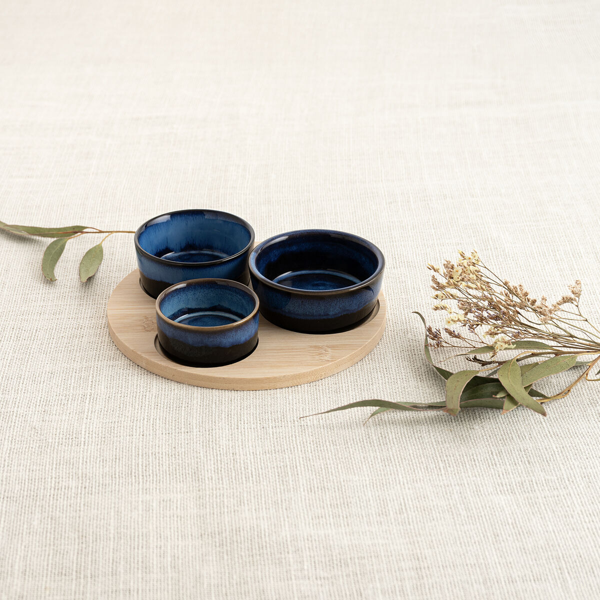 Appetizer Set Bidasoa Moana Multicolour Ceramic 20 x 4,5 cm 4 Pieces (12 Units)