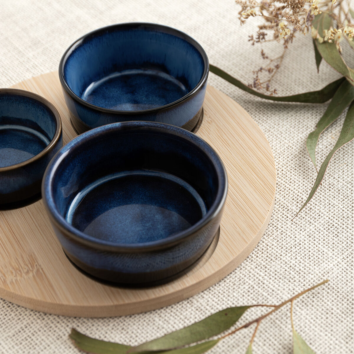 Appetizer Set Bidasoa Moana Multicolour Ceramic 20 x 4,5 cm 4 Pieces (12 Units)