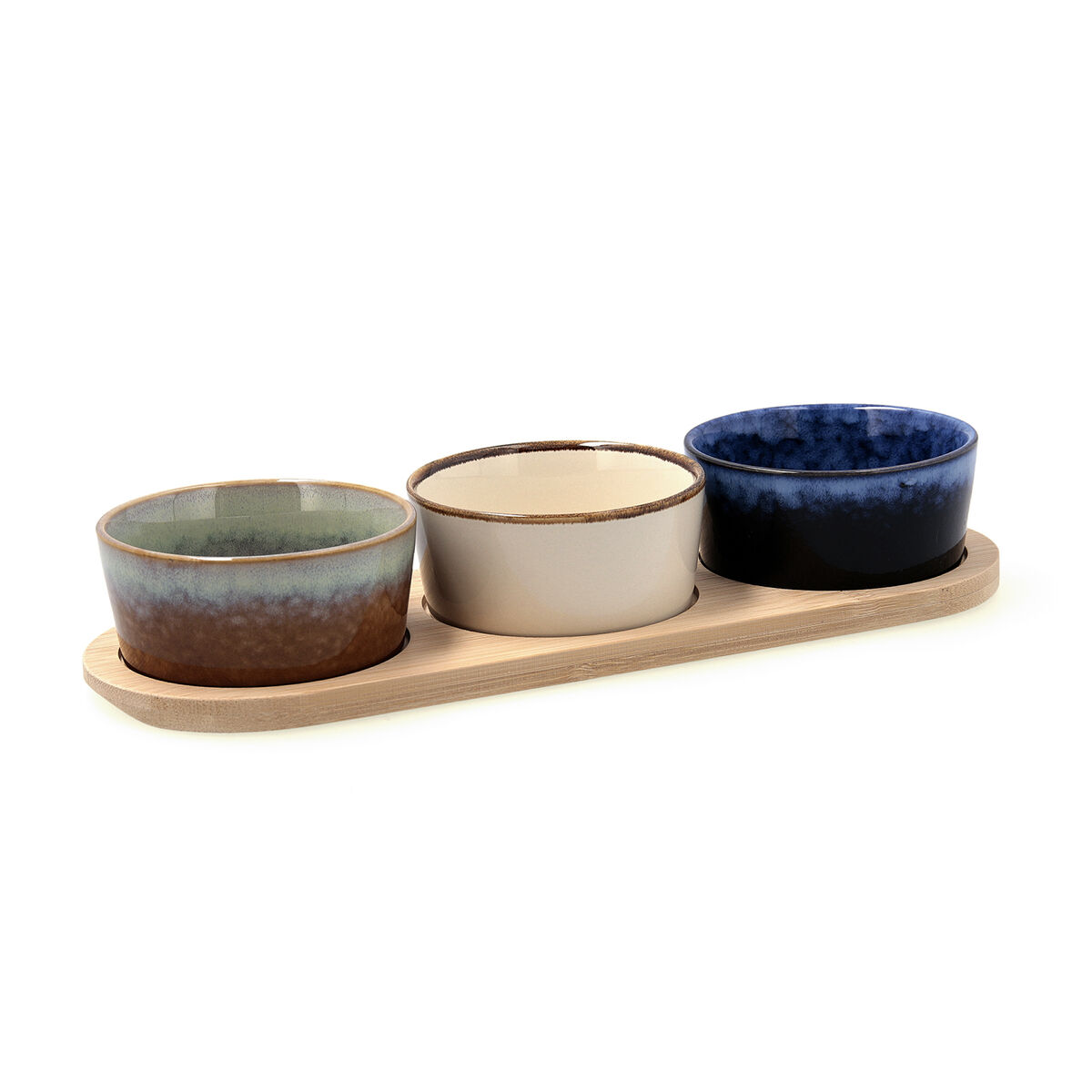 Appetizer Set Bidasoa Moana Multicolour Ceramic 29 x 10 x 4,5 cm 4 Pieces (12 Units)