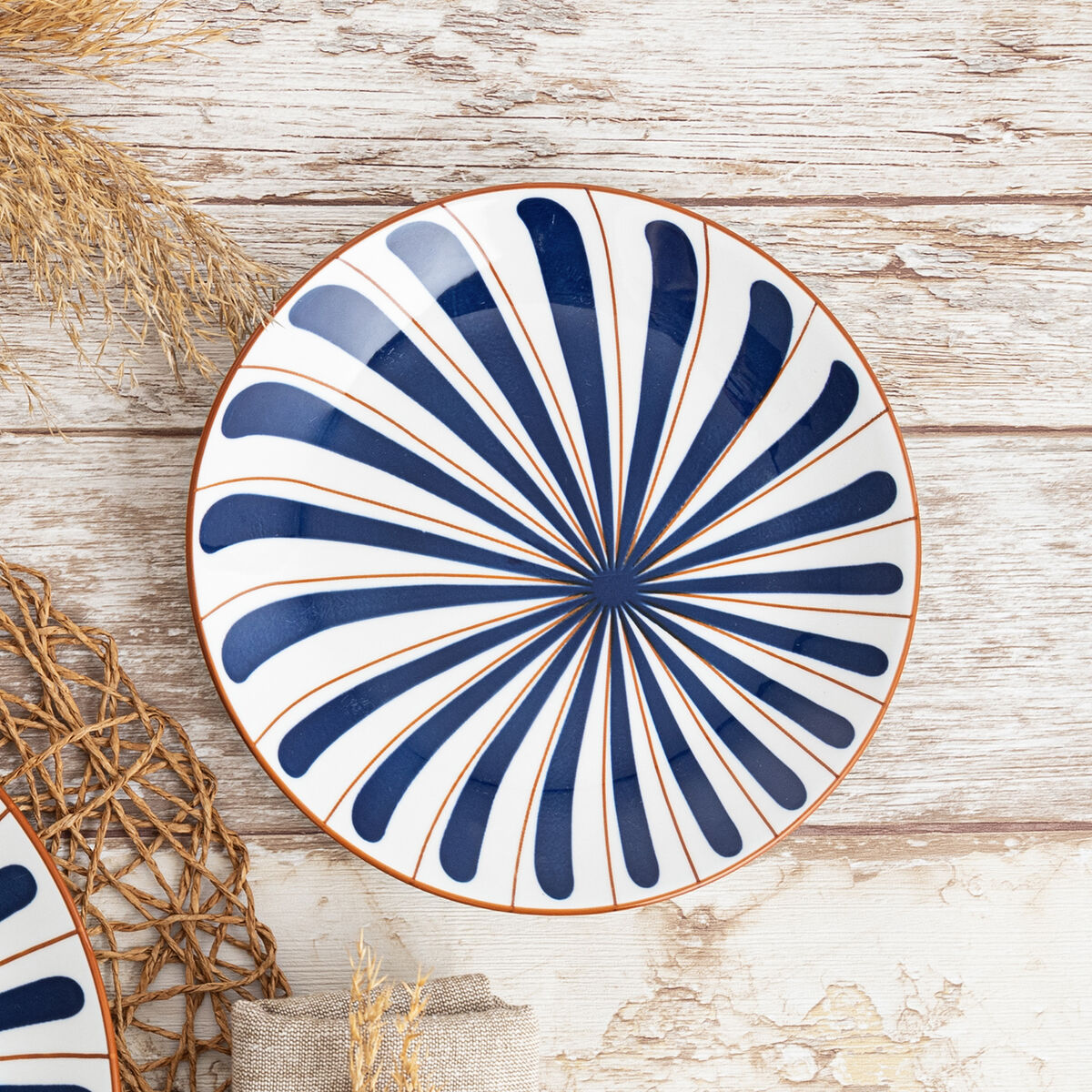 Dessert dish Bidasoa Oceanika Blue Ceramic  19 cm (12 Units)
