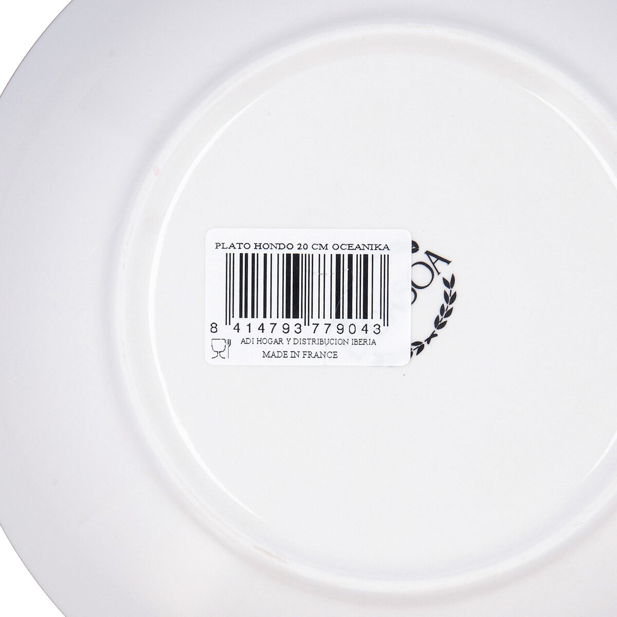 Deep Plate Bidasoa Oceanika Blue Ceramic  20 cm (12 Units)