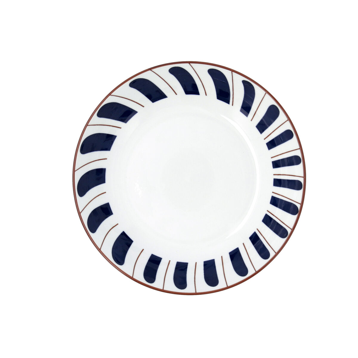 Deep Plate Bidasoa Oceanika Blue Ceramic  20 cm (12 Units)