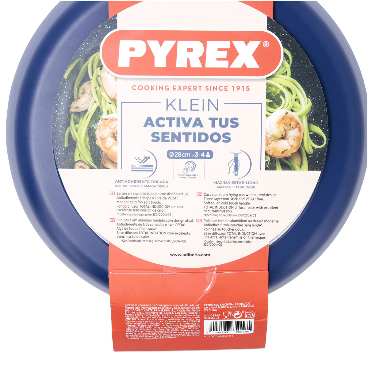 Pan Pyrex Klein Blue Metal  28 cm (6 Units)