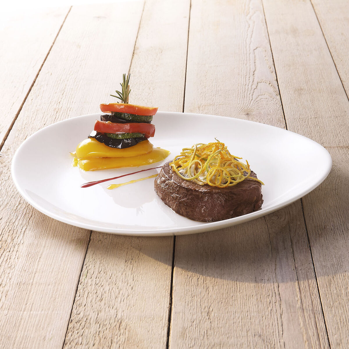 Flat Plate Luminarc Friends Time White Glass 30 x 26 cm (12 Units)