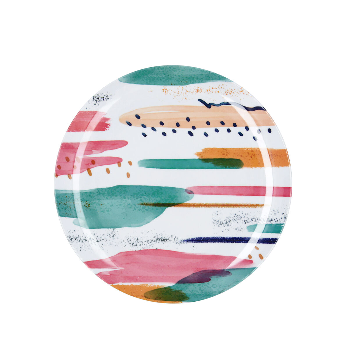 Flat Plate Quid Acuarela White Bioplastic  25 cm (12 Units)