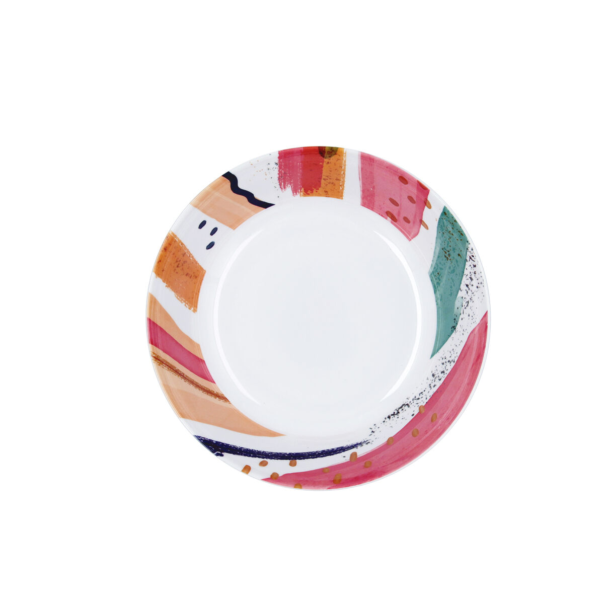 Deep Plate Quid Acuarela White Bioplastic  20 cm (12 Units)