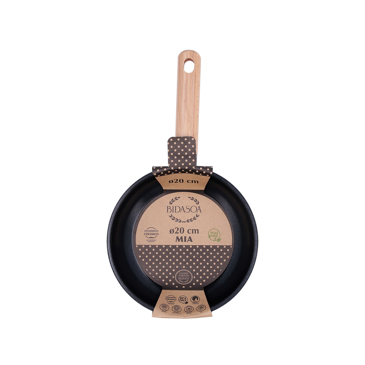 Pan Bidasoa Mia Grey Metal  20 cm (6 Units)