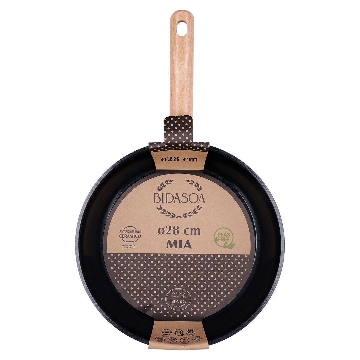 Pan Bidasoa Mia Grey Metal  28 cm (6 Units)