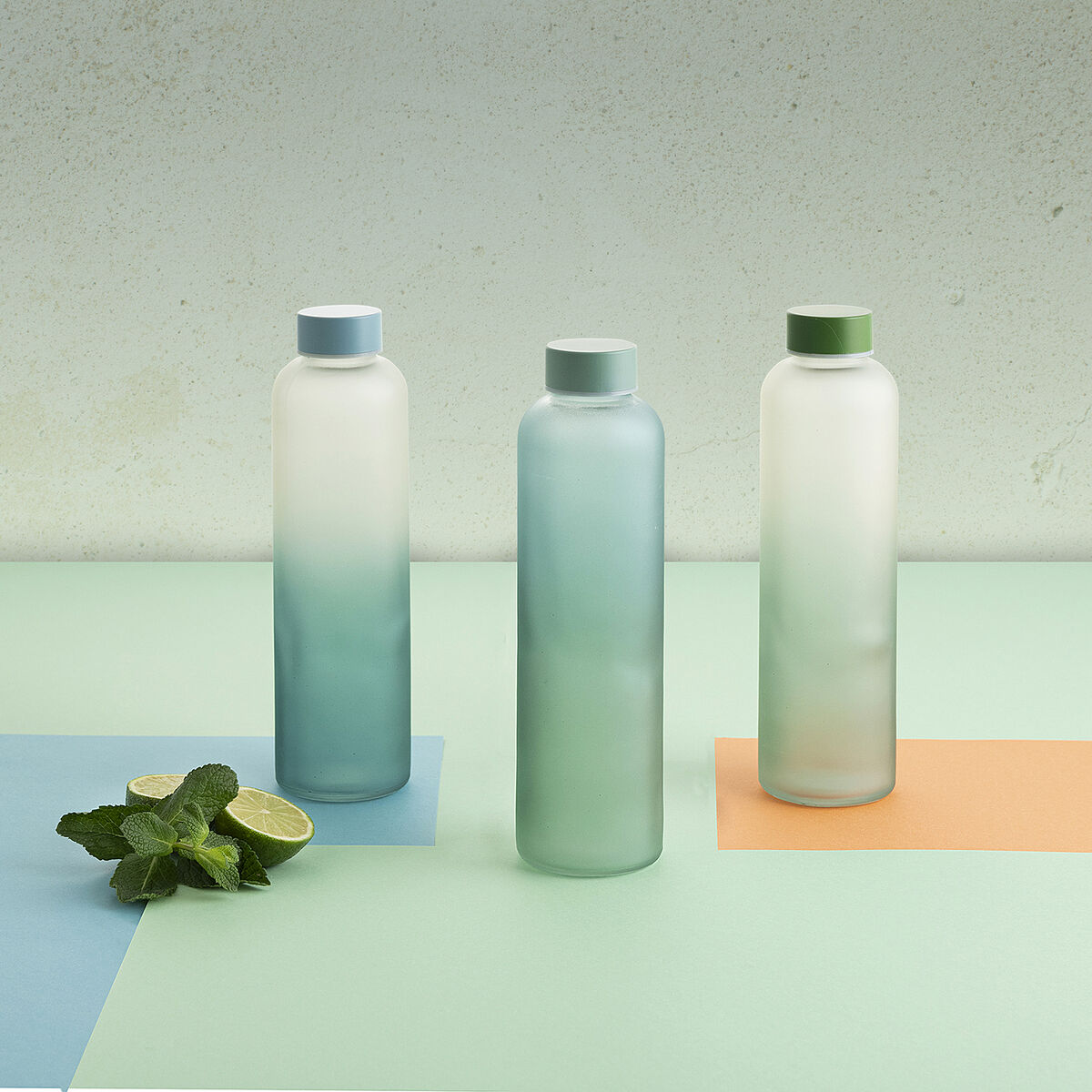 Water bottle Quid Quidate Green Glass 600 ml (12 Units)
