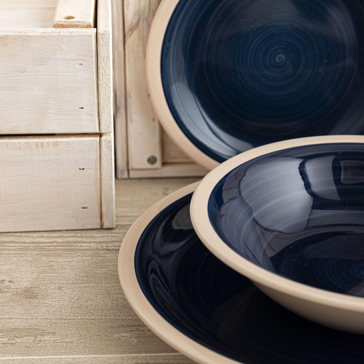Deep Plate Quid Baltic Beige Ceramic  21,5 cm (12 Units)