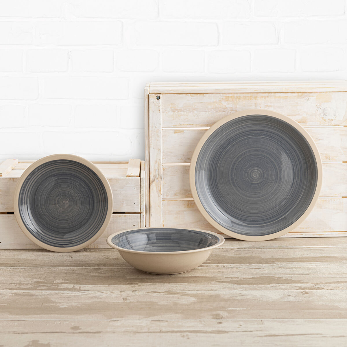 Deep Plate Quid Baltic Beige Ceramic  21,5 cm (12 Units)