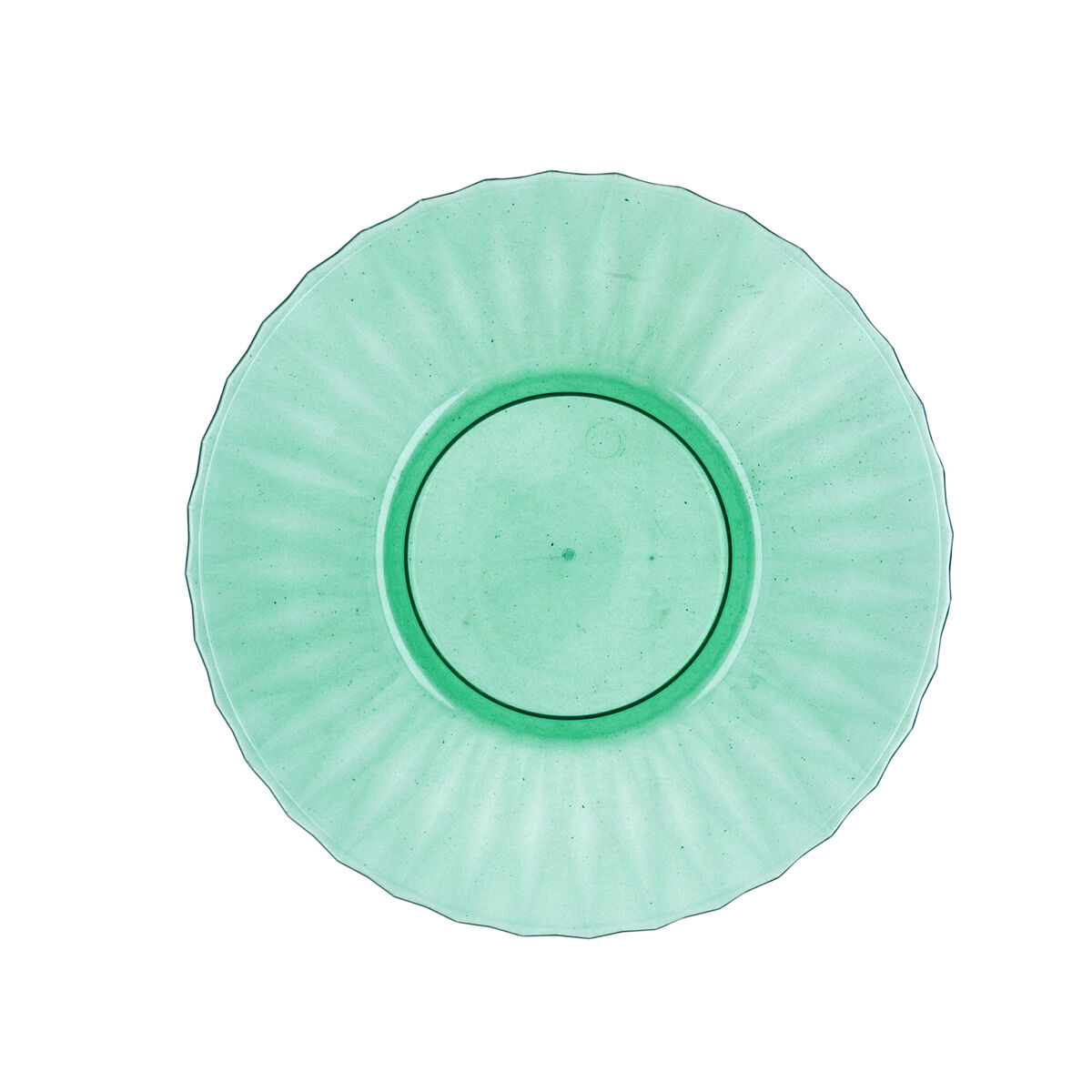 Flat Plate Quid Iris Green Plastic  19 cm (12 Units)