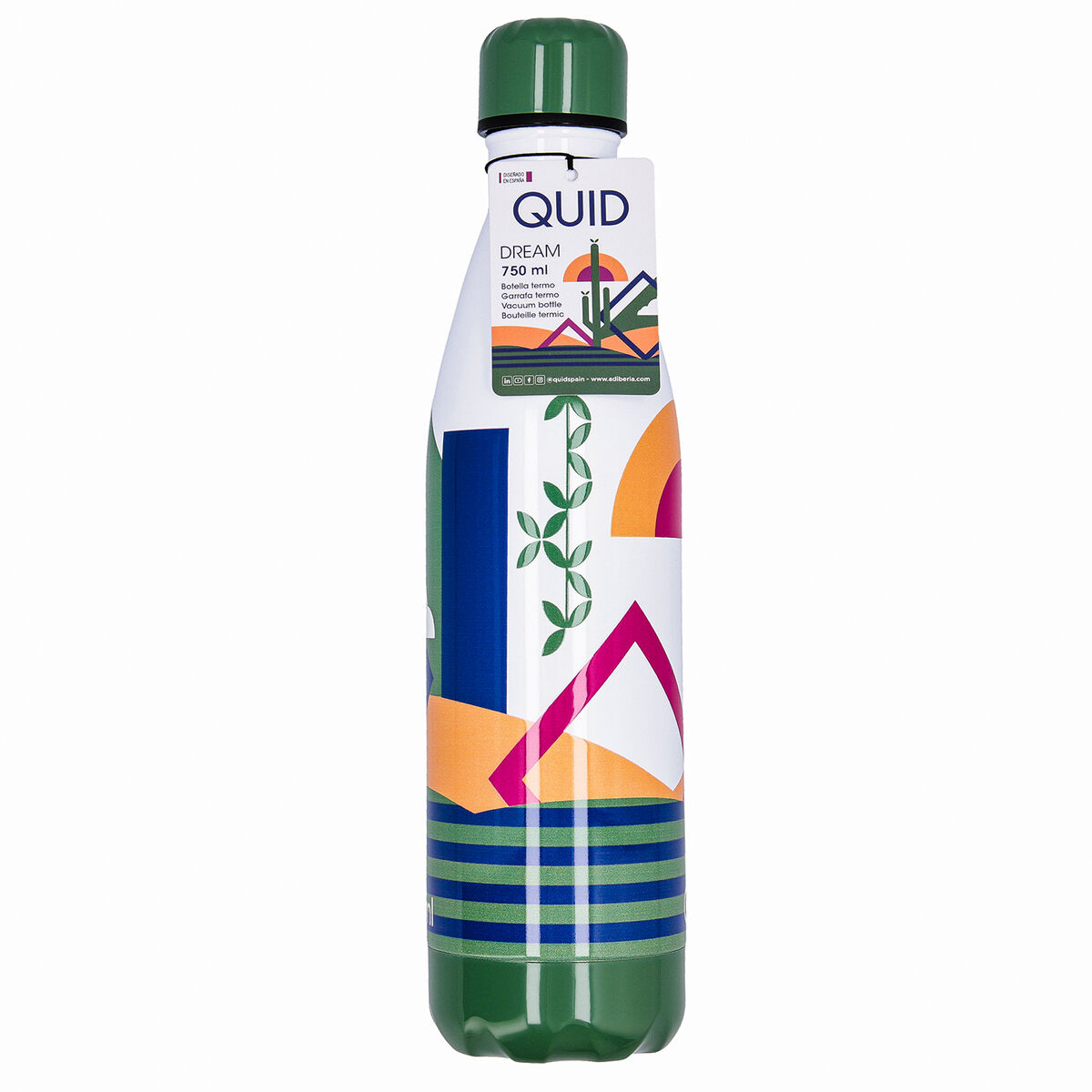 Thermal Bottle Quid Dream Green 750 ml (12 Units)