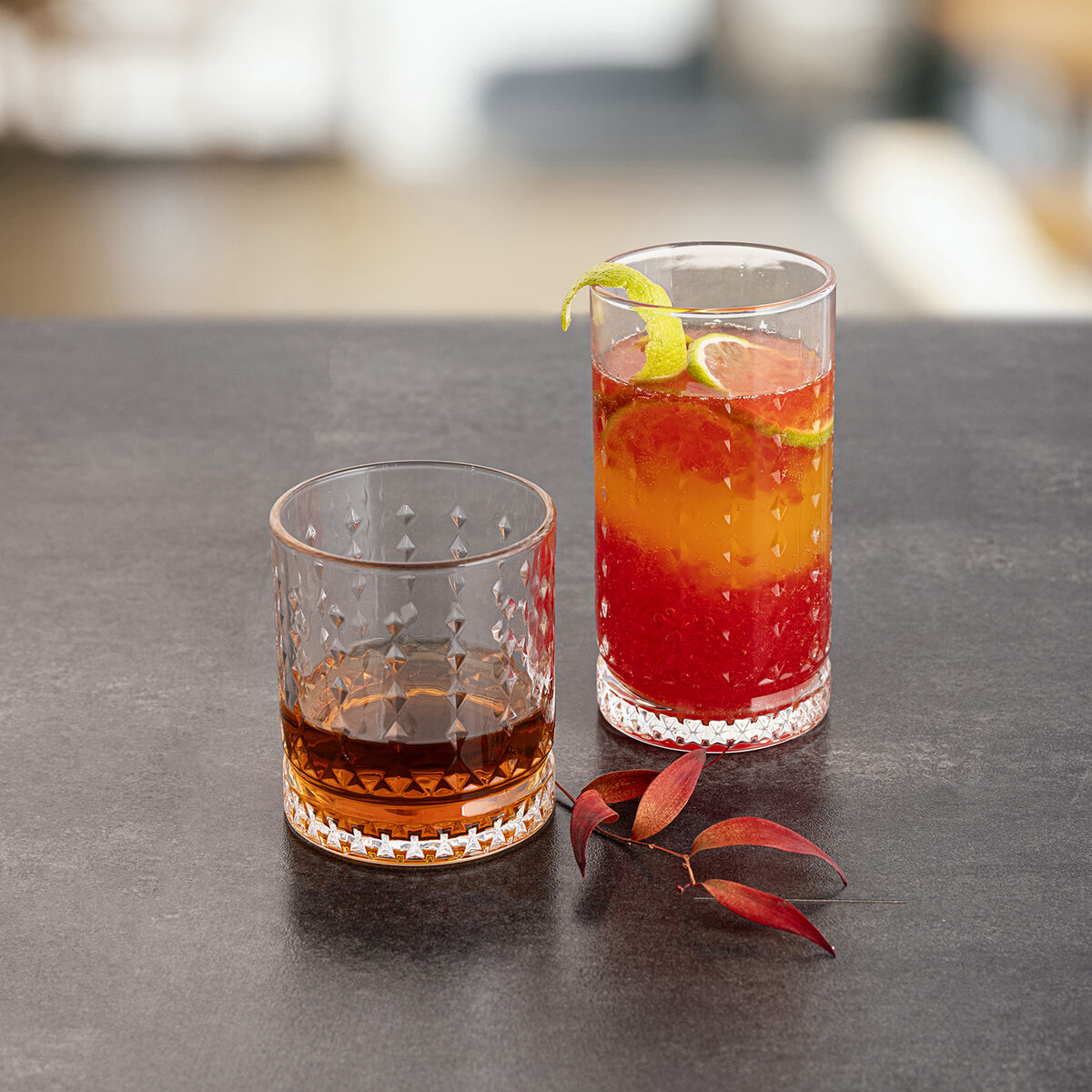 Glass Quid Style Transparent Glass 460 ml (6 Units)