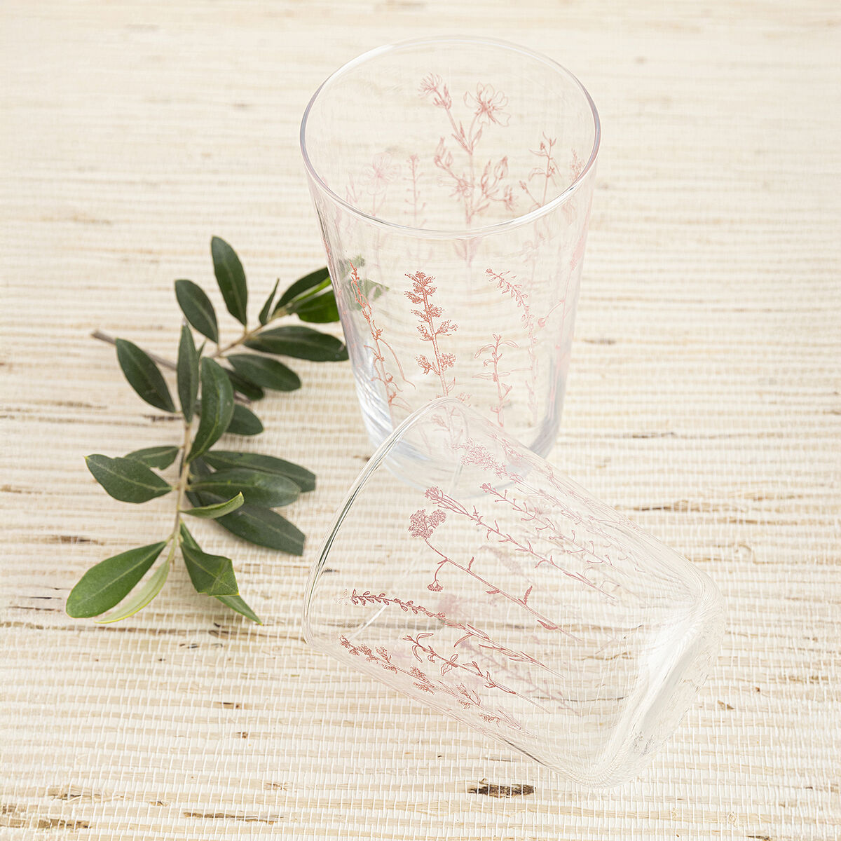 Glass for water Quid Velvet Pink Glass 310 ml (12 Units)