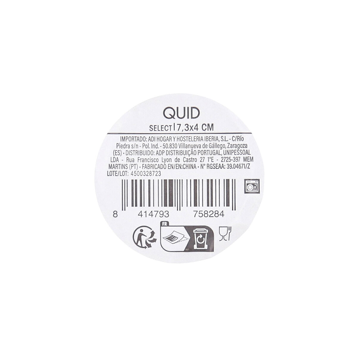 Snack Bowl Quid Select Vidrio Transparent Glass 7,3 x 4 cm (12 Units)