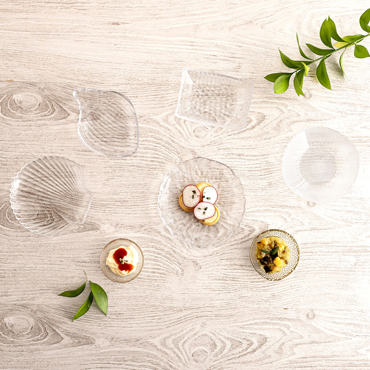 Plate Quid Select Vidrio Transparent Glass 13 x 2,5 cm (12 Units)
