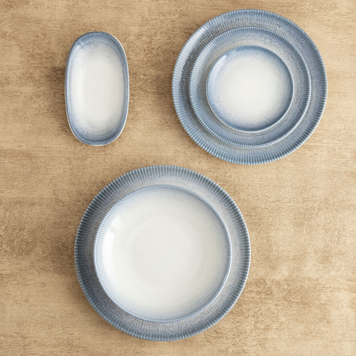 Flat Plate Bidasoa Lea Hydrozero White Ceramic  27 cm (6 Units)