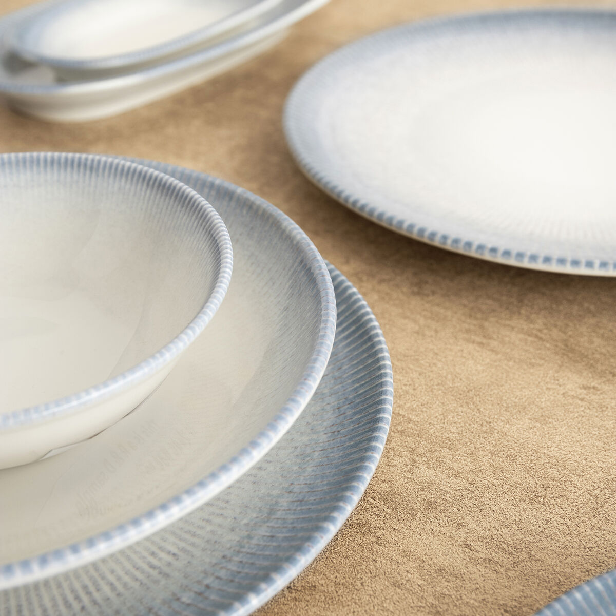 Deep Plate Bidasoa Lea Hydrozero White Ceramic  23 cm (6 Units)