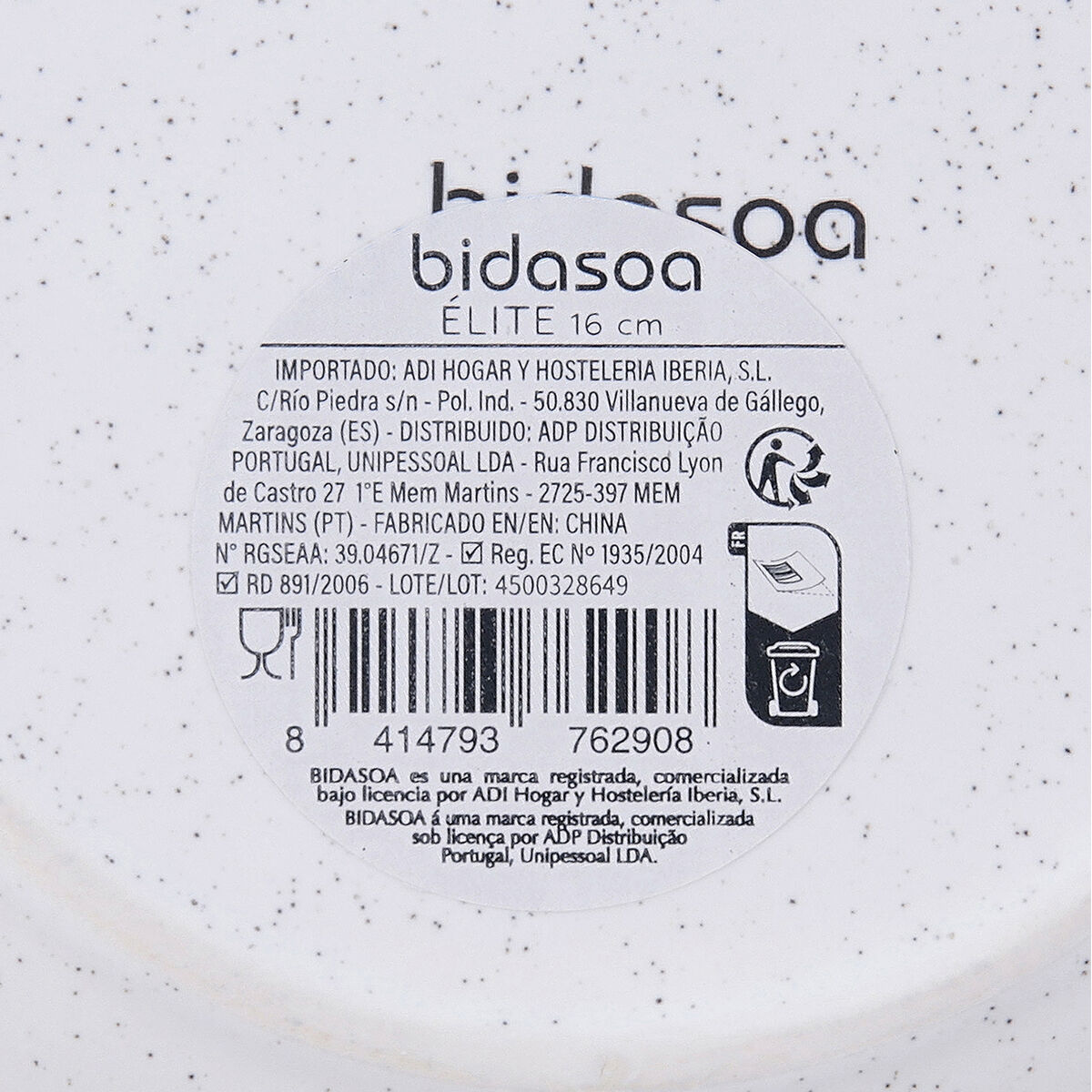 Plate Bidasoa Elite Brown Ceramic  16 cm Bread (6 Units)