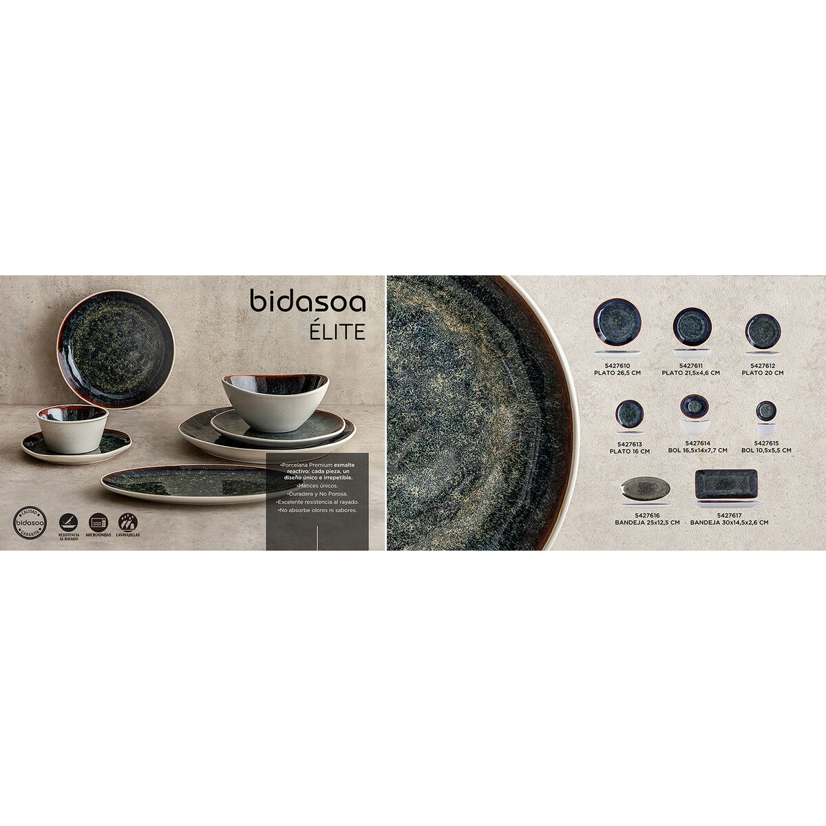 Plate Bidasoa Elite Brown Ceramic  16 cm Bread (6 Units)