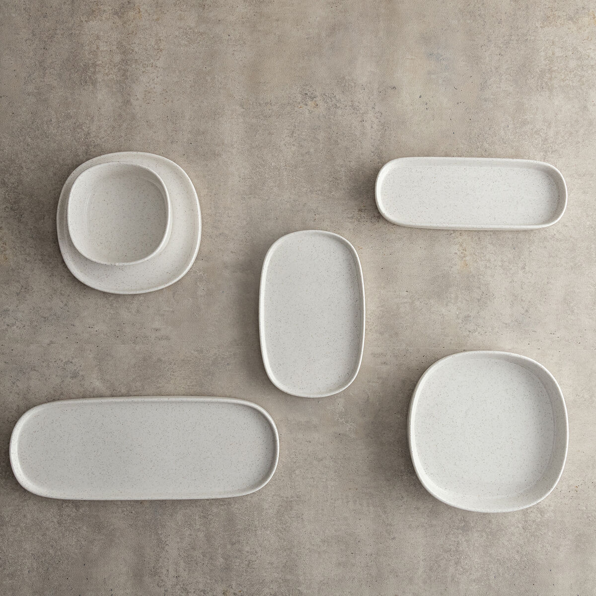 Snack tray Bidasoa Elite White 22 x 8 x 25 cm (8 Units)