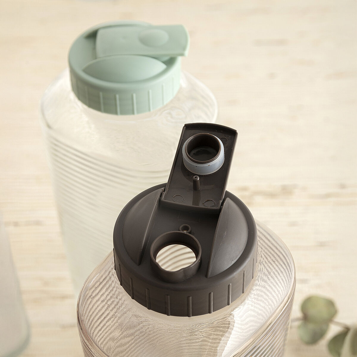 Water bottle Quid Velvet Grey Glass 1,8 L (6 Units)