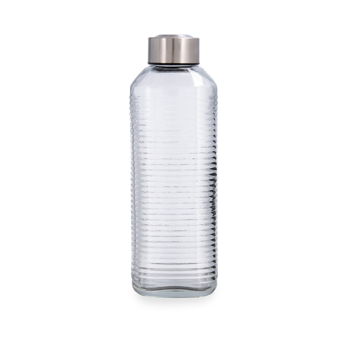 Water bottle Quid Velvet Transparent Glass 1 L (12 Units)