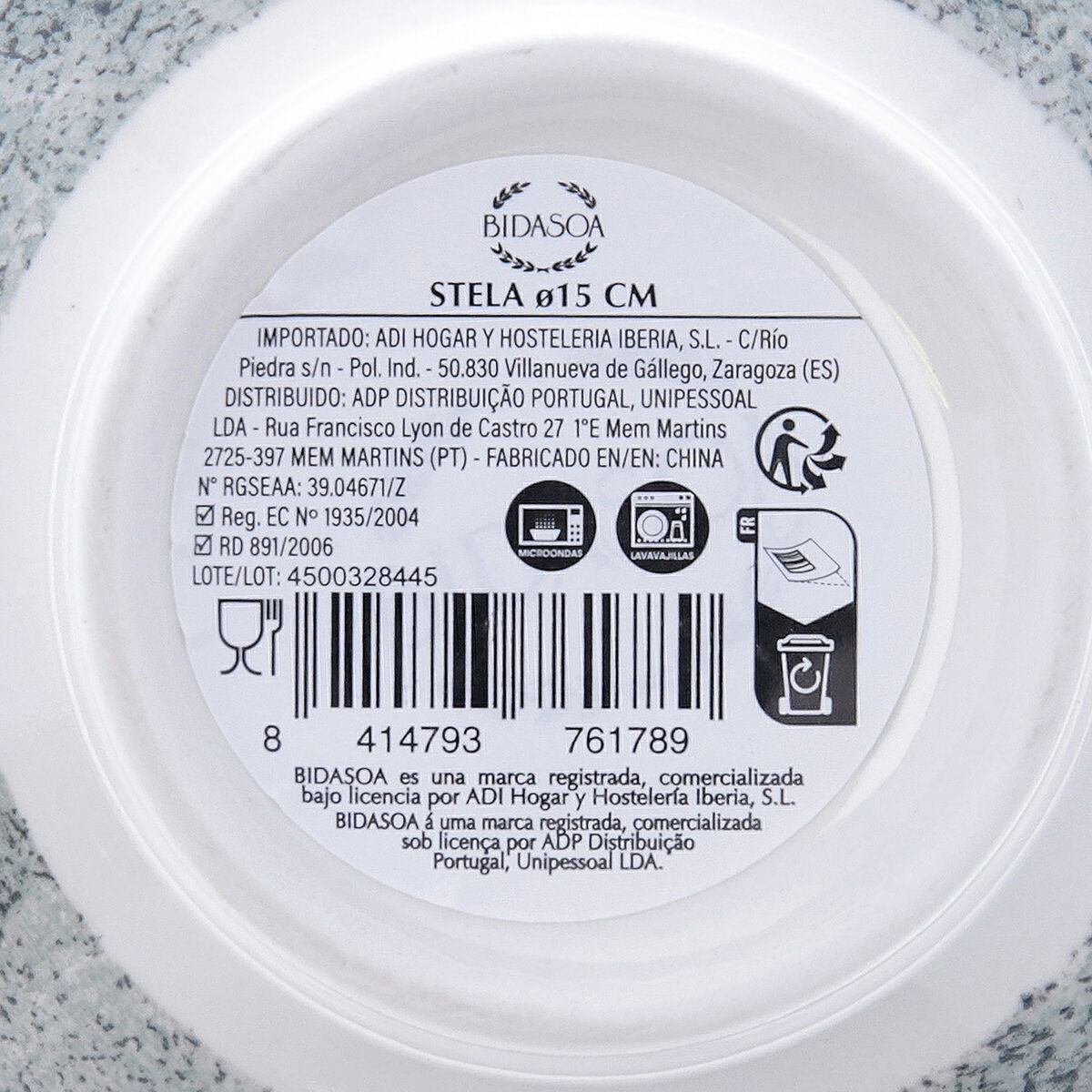 Snack Bowl Bidasoa Stela White Ceramic (6 Units)
