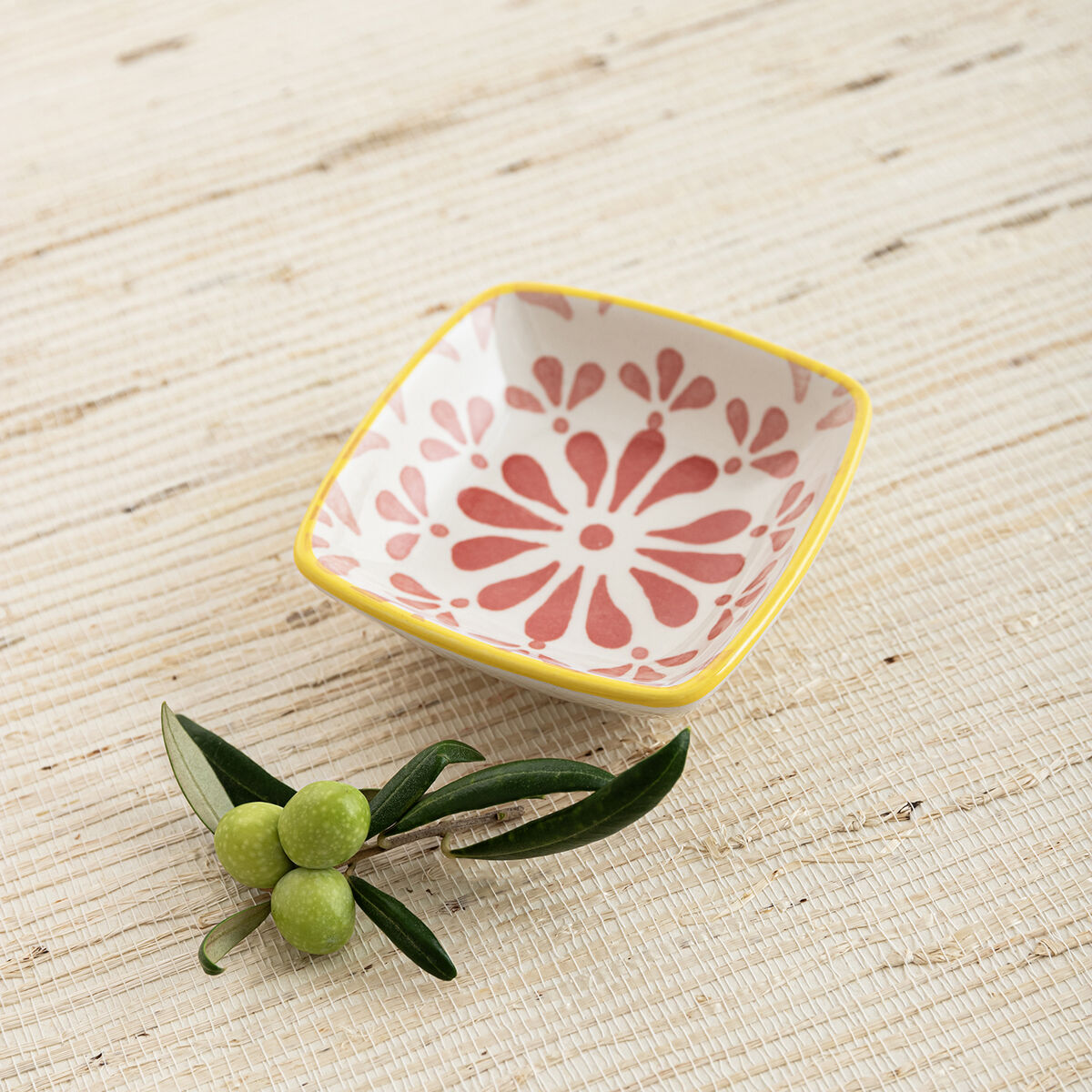 Plate Quid Velvet Pink Ceramic 9,6 x 9,6 cm (24 Units)