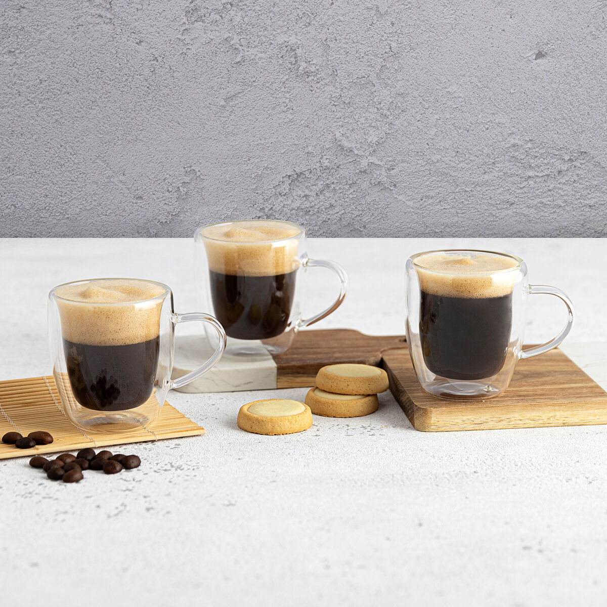 Tea and coffee cup Quid Serenia Transparent Glass 80 ml (6 Units)