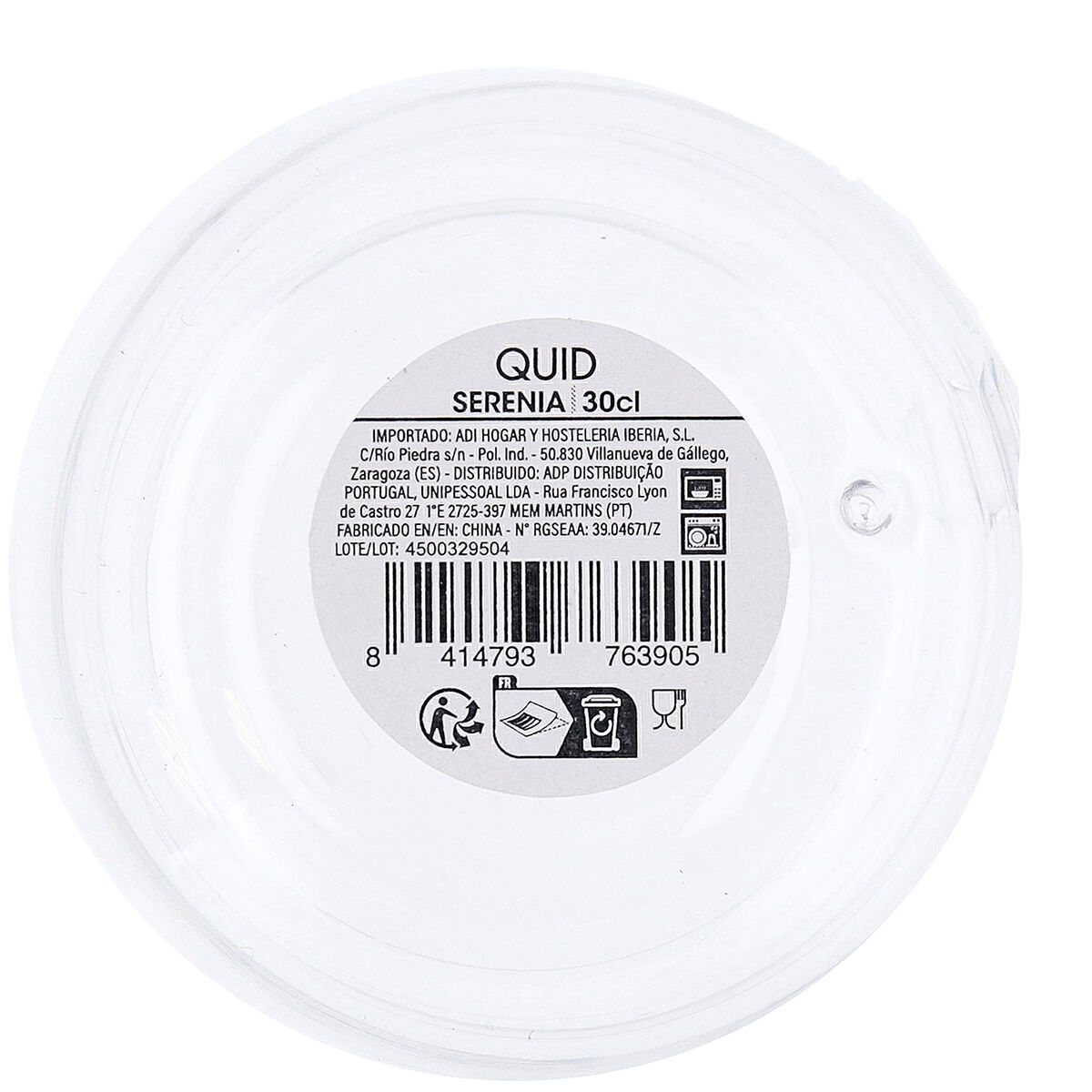 Tea and coffee cup Quid Serenia Transparent Glass 300 ml (6 Units)