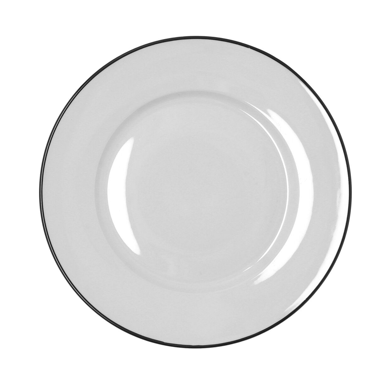 Flat Plate Bidasoa Glacial Filo White Ceramic  27 cm (12 Units)