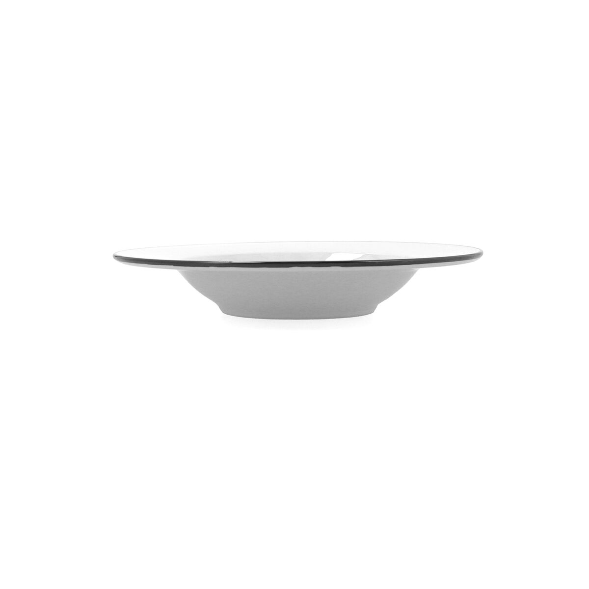 Deep Plate Bidasoa Glacial Filo White Ceramic  23,5 cm (24 Units)